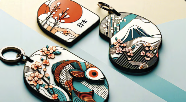 Collection de porte-cles en metal personnalises